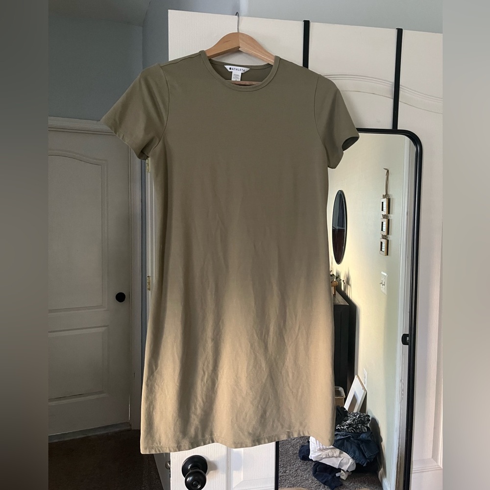 Athleta Olive Green T-shirt Dress size small